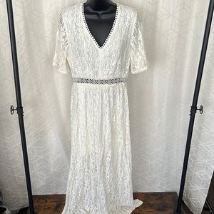 Promesa White Lace Dress